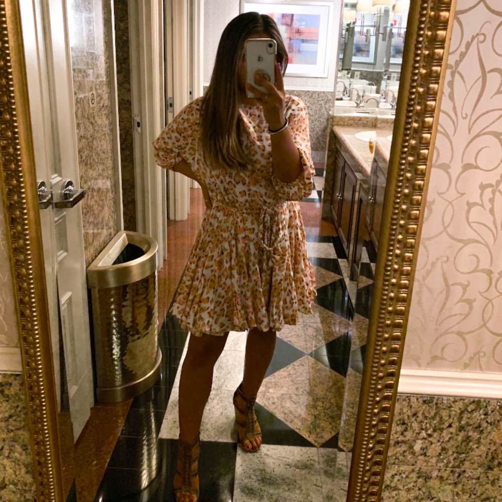 Leapord Rope Tie Dress